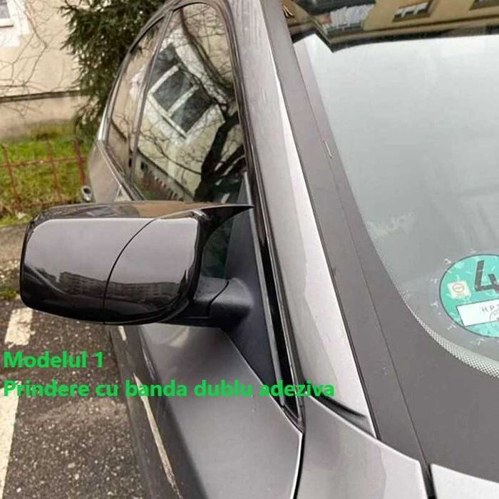 Capace Oglinzi M Style Batman BMW Seria 5 E60 E61 E63 64, Negru Lucios