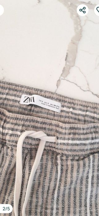 Pantaloni ZARA din in, pentru barbati/S