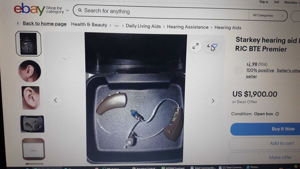 Aparate auditive STARKEY Livio 2400 wifi , charger , USA , Eden nou