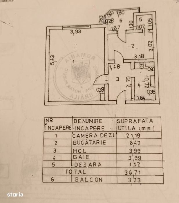 Apartament 1 camera, zona Calarasi 4, etaj 2.