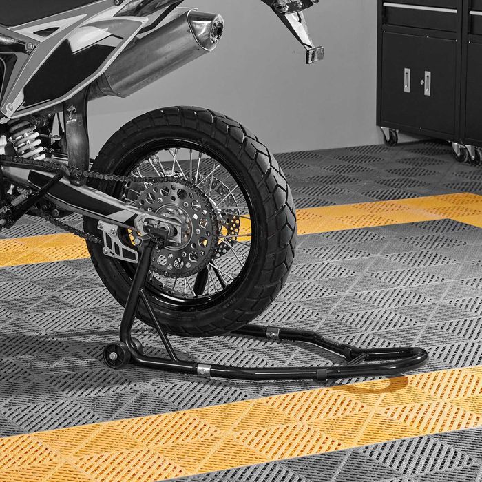 Stander de motocicleta spate universal include 2 tipuri de adaptoare