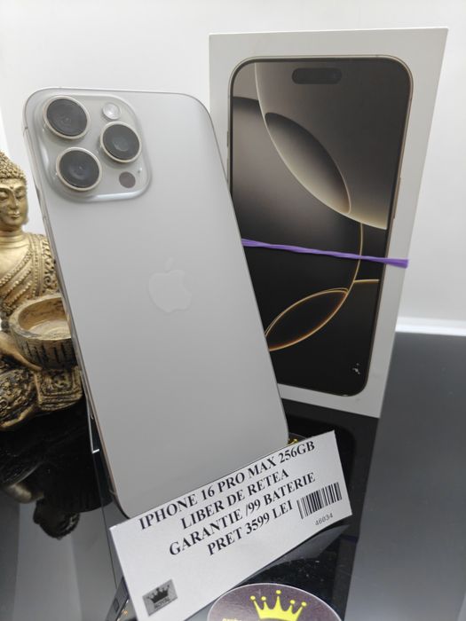 Amanet Royal: iPhone 16 Pro Max /256GB/99 Baterie / liber de retea