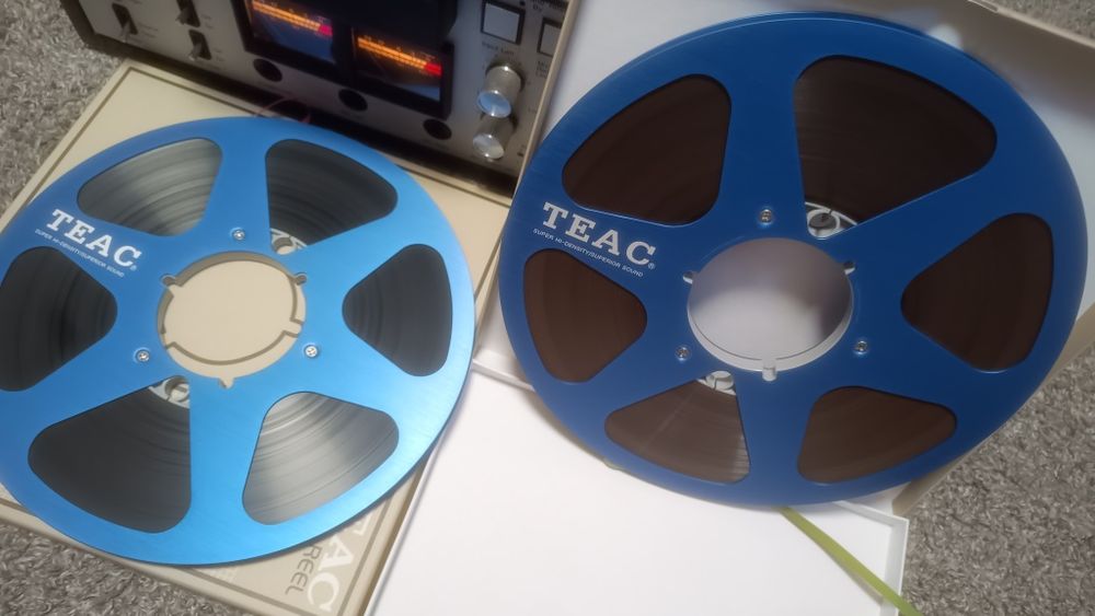 TEAC co set doua role magnetofon 26 cm aluminiu impecabile