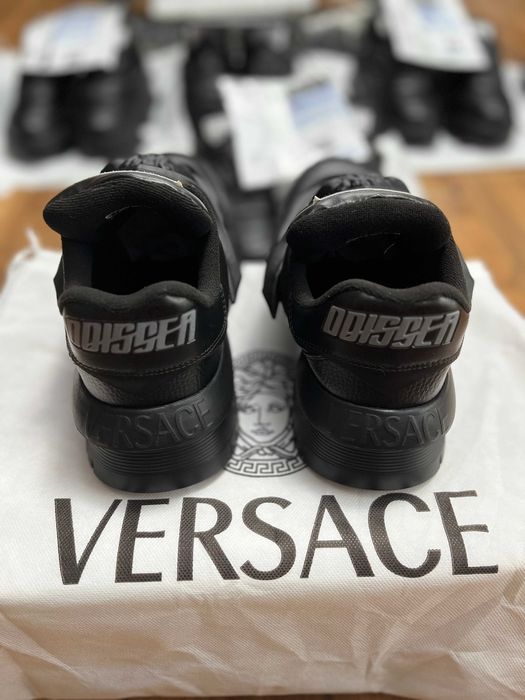 ->PREȚ NEBUN<- Adidași~sneakers high-top bărbați Versace Odissea Black (săculeț de transport CADOU/Livrare cu verificare)