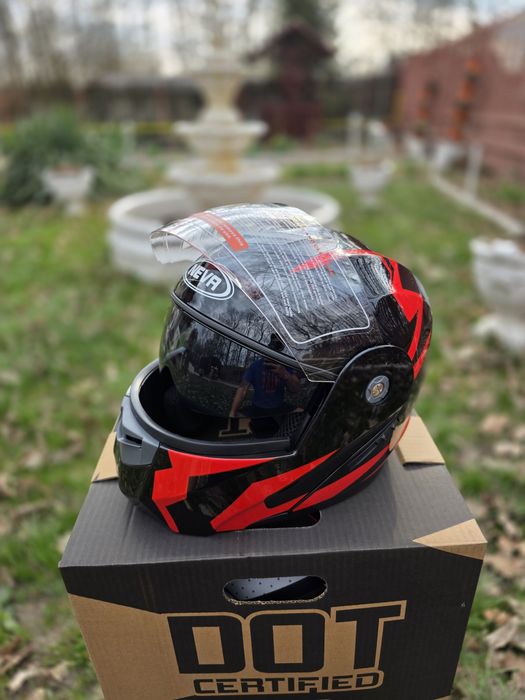 Casca moto atv NEVA FILP UP NOU cu ochelari de soare