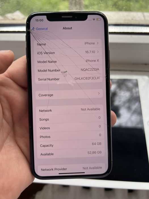 Iphone x gray 64 gb baterie 89% fara icloud