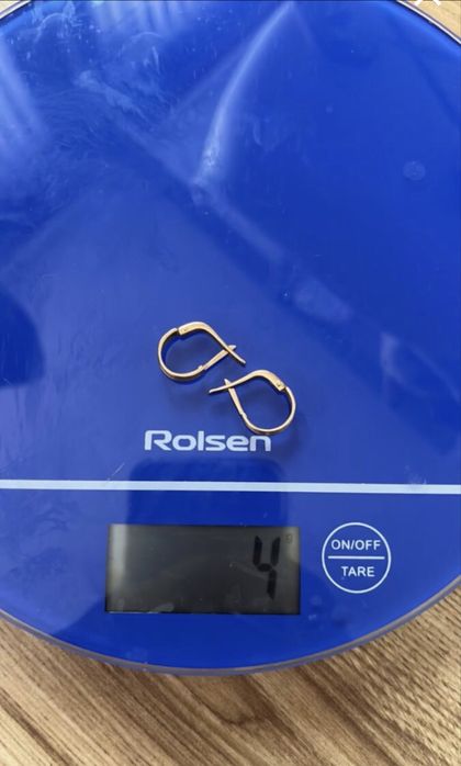 Златни обеци халки 585 проба 4 грама 14 карат