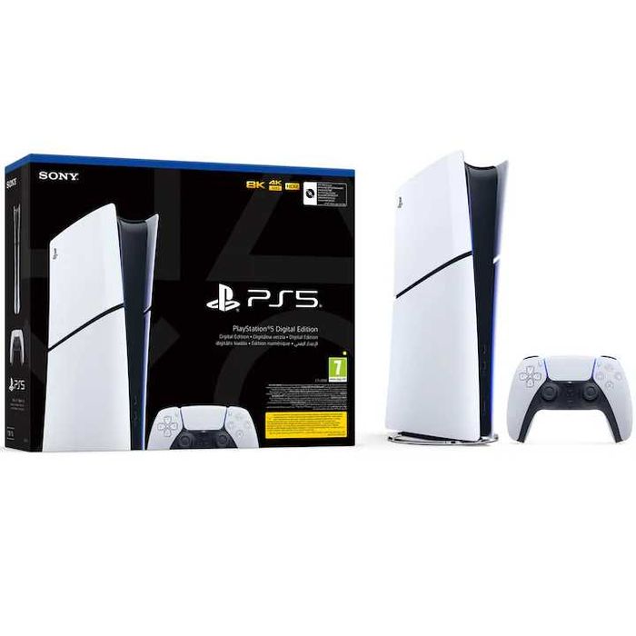 Playstation 5 Slim Digital Edition + Spider Man Панел  Нови 24 м гар.