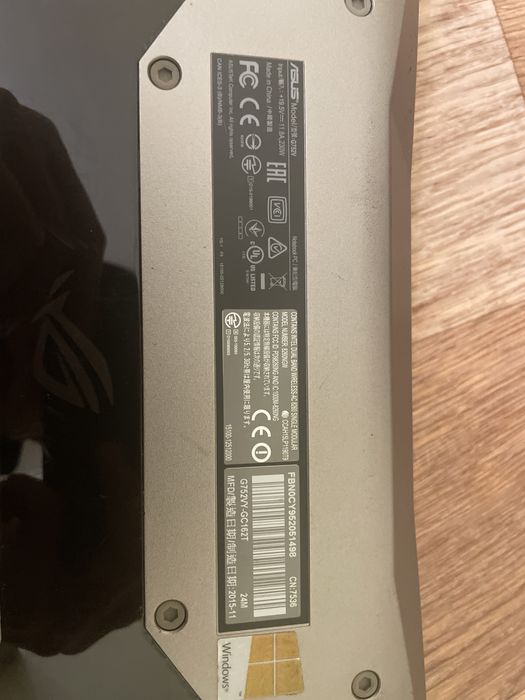 Asus G752VY Notebook