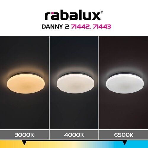 LED плафон Rabalux DANNY 2 36W 40см 3000lm 3000-6500K с дистанционно