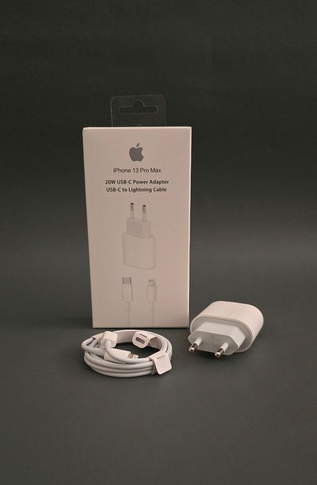 Зарядно за айфон Apple оригинално 20W – Бързо зареждане, нов комплект iPhone Fast charge