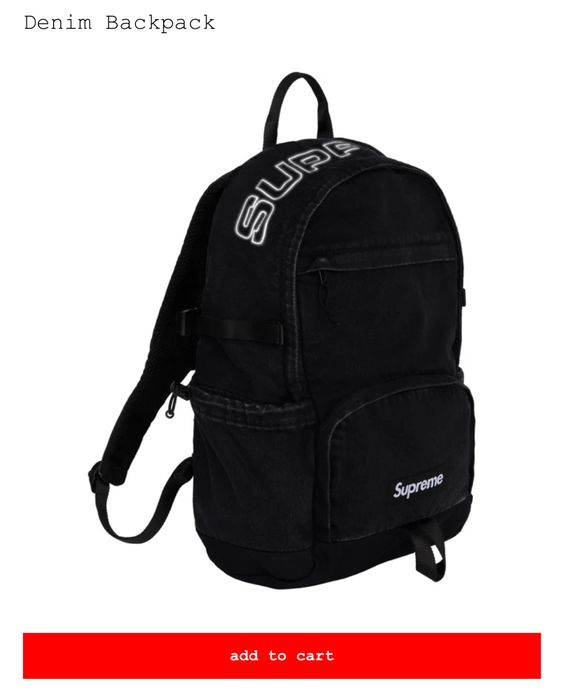 Supreme denim backpack
