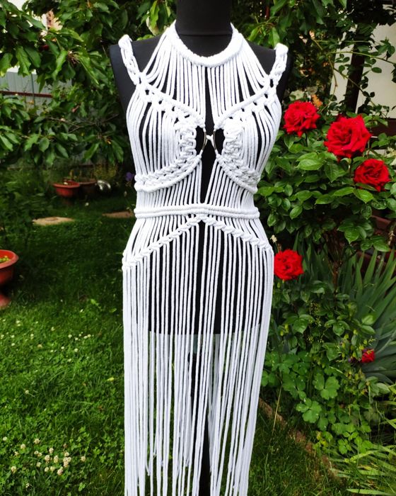 Rochie handmade, festival dress , boho macrame