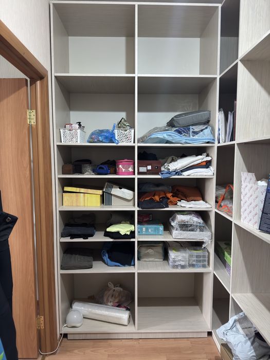 гардеробная стелажи шкафы