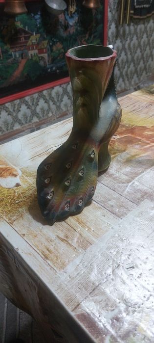 Българска керамична ваза паун!