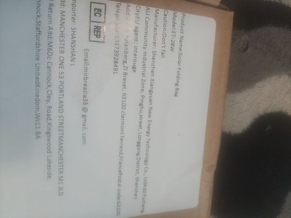 Panou solar pliabil 96 x 27 cm de 28 w nou