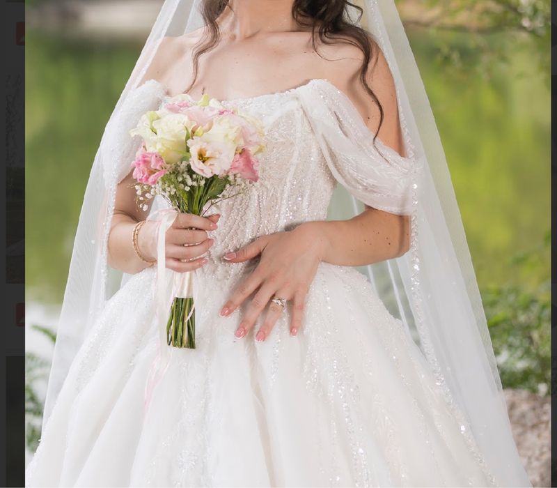 Булченска рокля подарък воал+ диадема