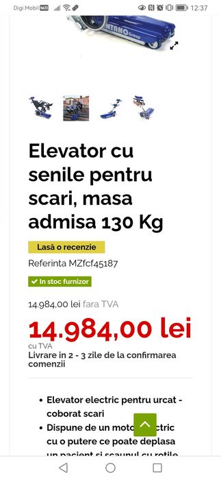 Elevator scări Antano Group – BATERIE NOUĂ – profesional
