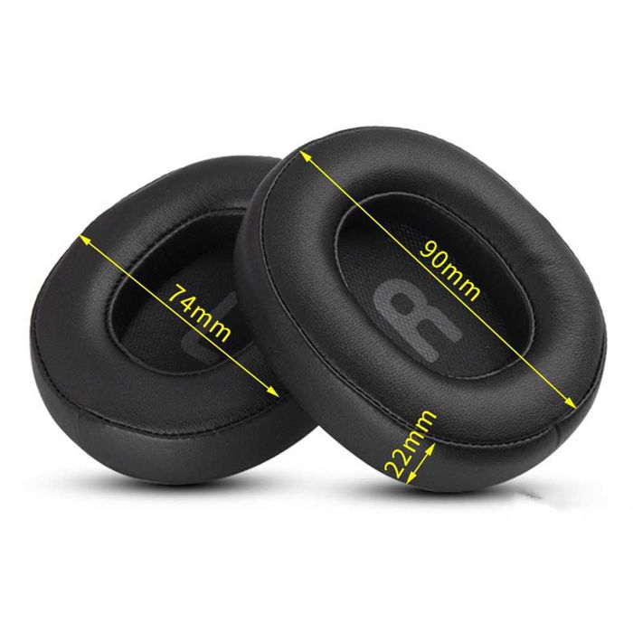 Set 2 bureti + Banda superioara pentru casti JBL Tune 780NC, 770NC, 760NC, 750BTNC, 720BT, 710BT 700BT - Negru - Spuma cu memorie - Piele ecologica