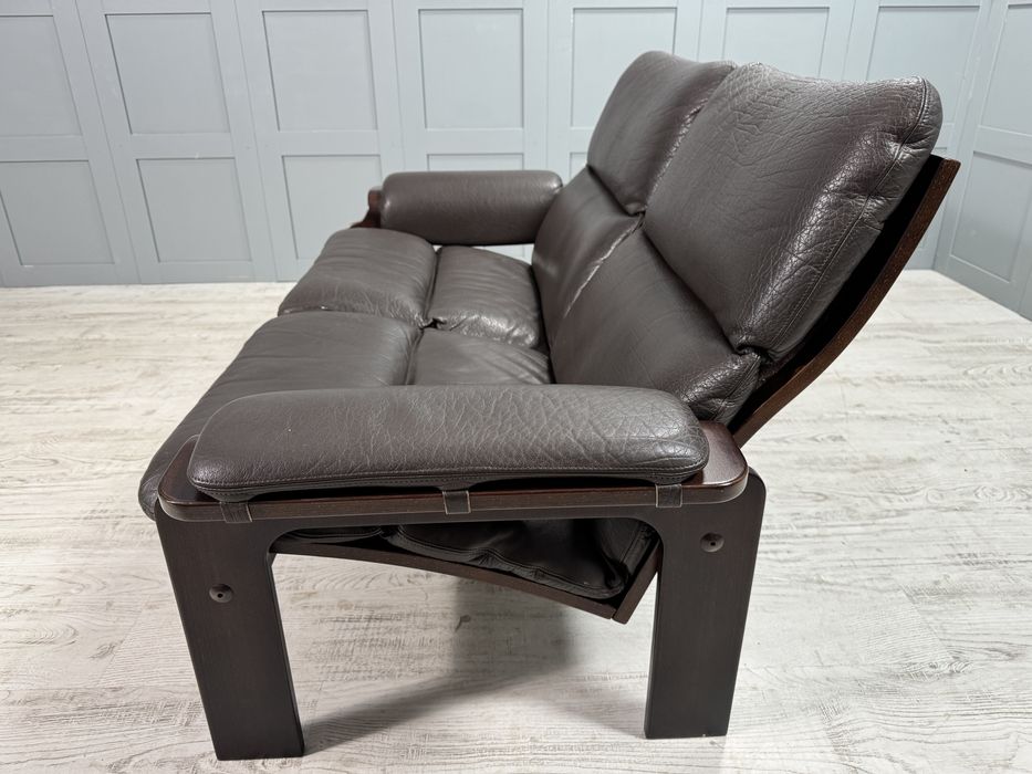 Винтидж кожен диван 2-ка Arne Norell Д1109