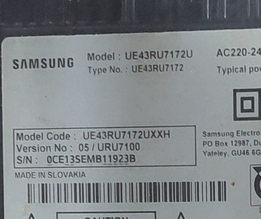 TV Samsung 4k Ultra HD pentru piese