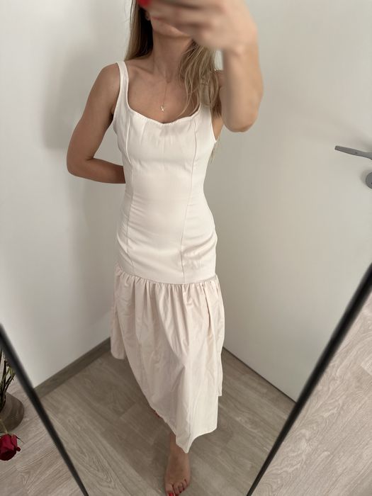 Rochie subtire lunga din bumbac