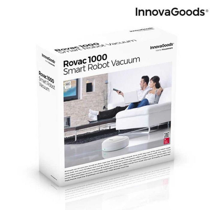 Прахосмукачка Робот InnovaGoods Rovac 1000, Бял