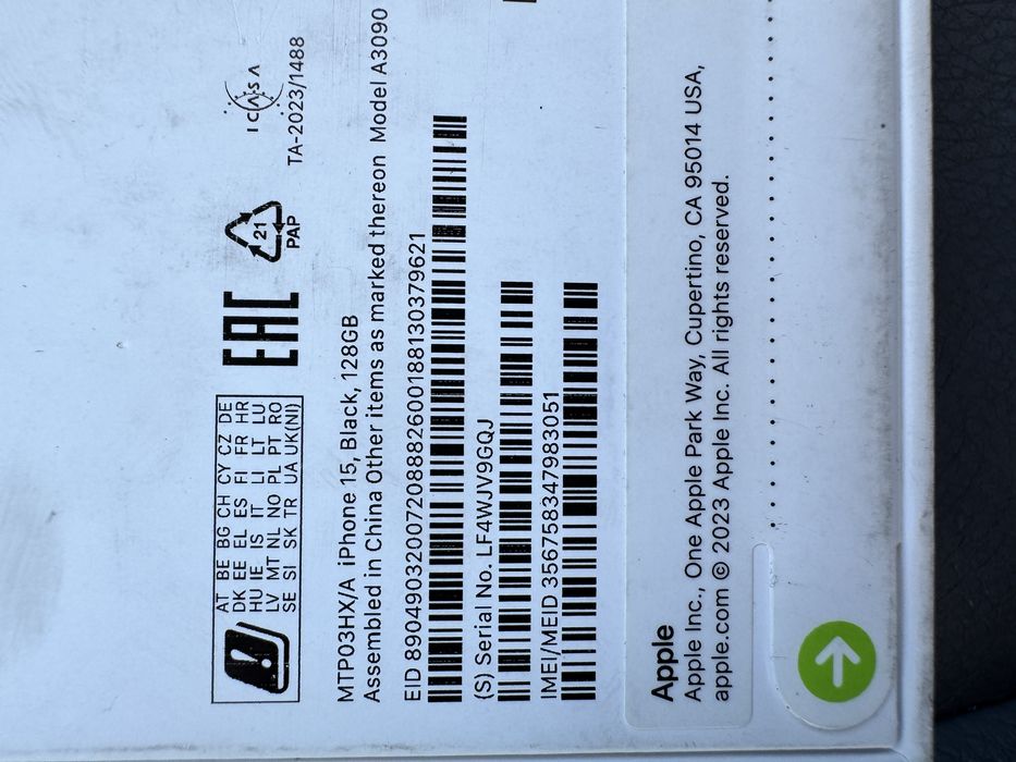 Iphone 15 , Black , 128 GB