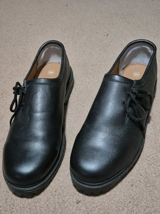 Pantofi barbatesti, piele naturala, 46, impecabili, noi, negri