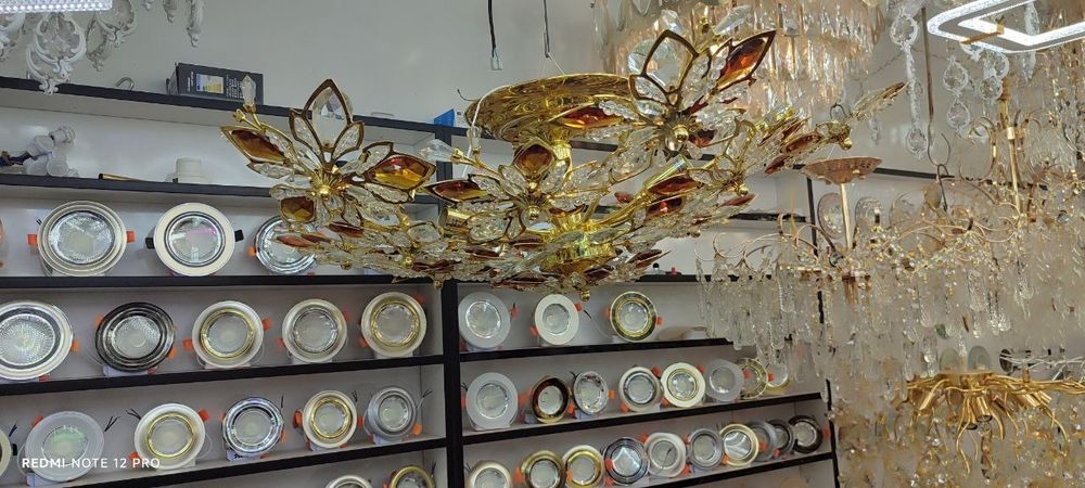 Люстра цветной хрусталь