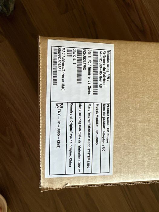 Cisco 8865-K9  Phone