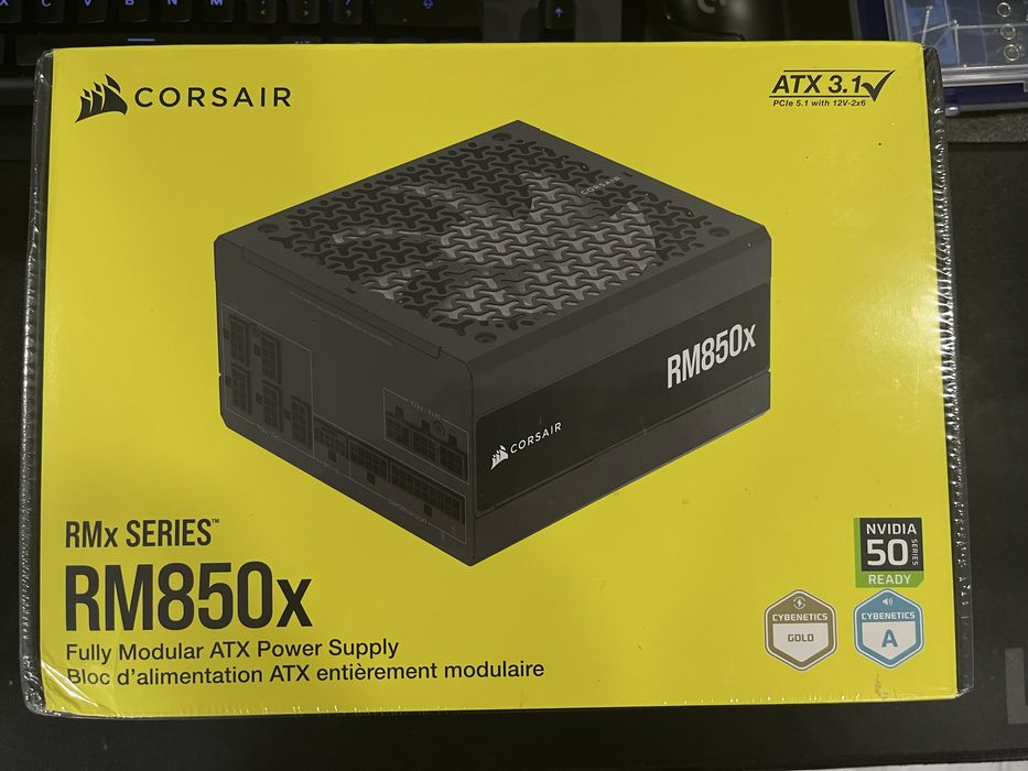 Sursă Corsair RM850x (2024) 850W ATX 3.1 Cybenetics Gold – sigilată