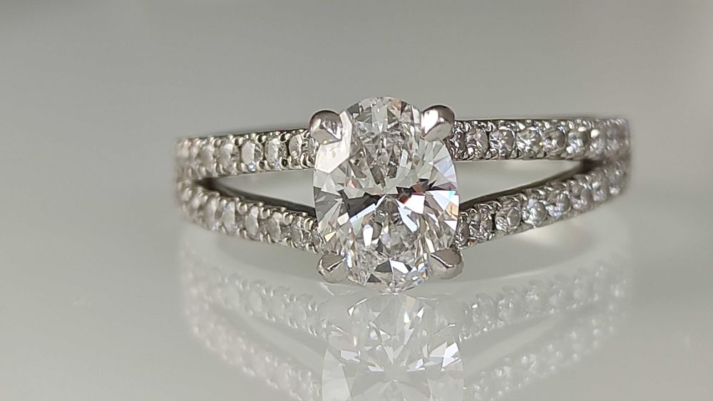 Inel platina si diamante 1.12ct