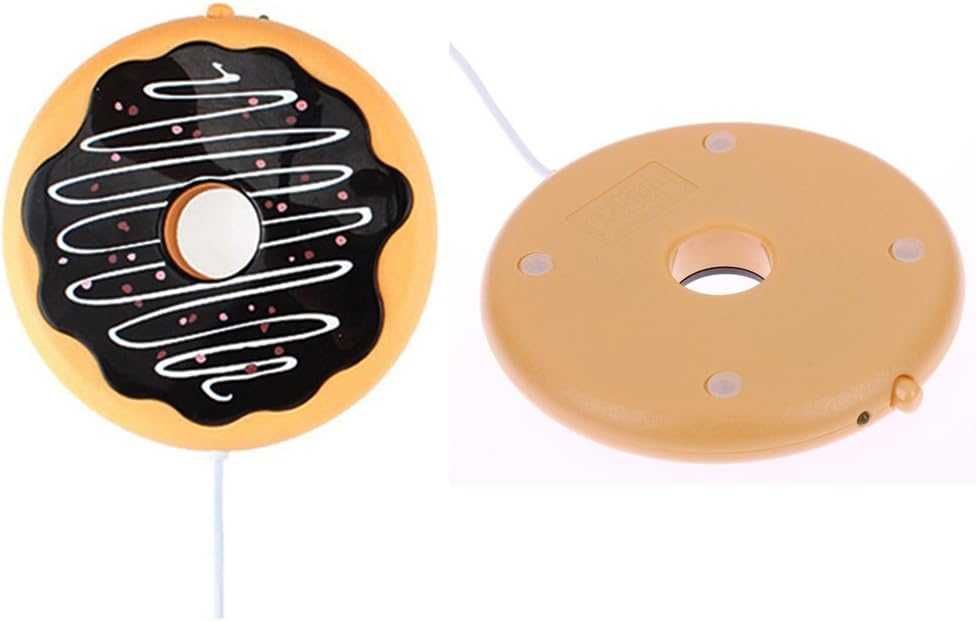 USB Нагревател за чаши „Поничка“ – Подложка за топло кафе на бюрото