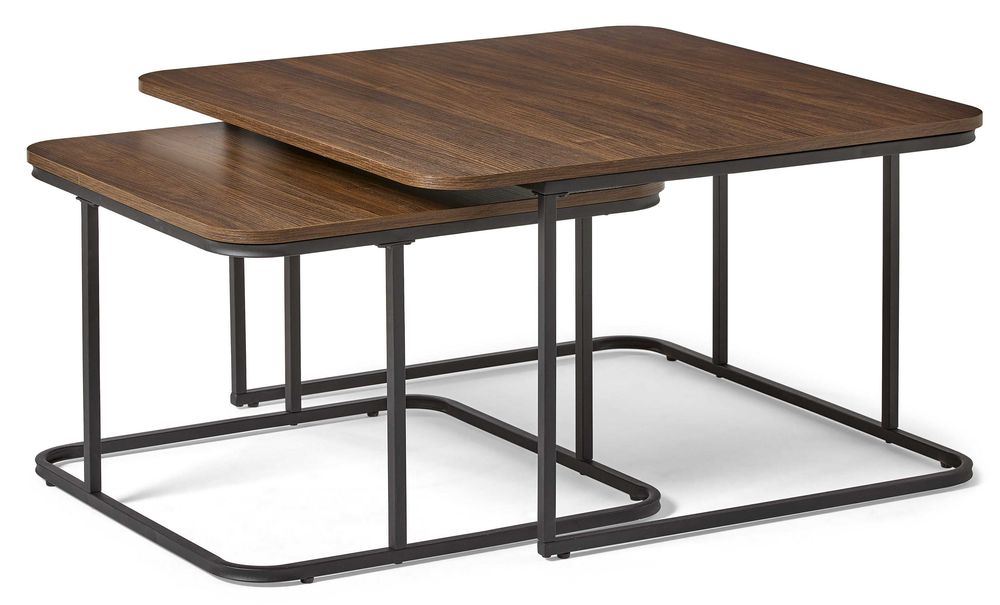 Набор из 2-х журнальных столиков с металлическим каркасом