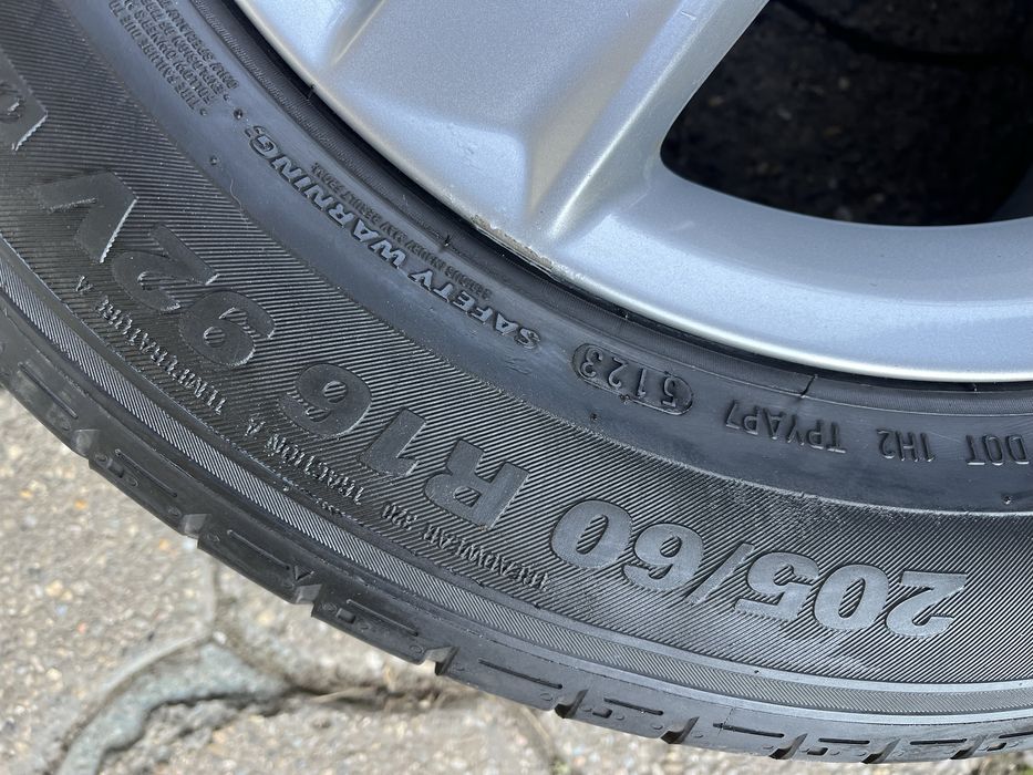 Jante aliaj 5x112mm, anvelope vara 205/60 R16, Audi A3, A4 B7 B8 B9, A6, VW Seat Skoda