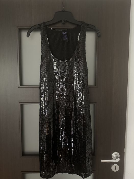 Rochie neagra cu paiete S-M
