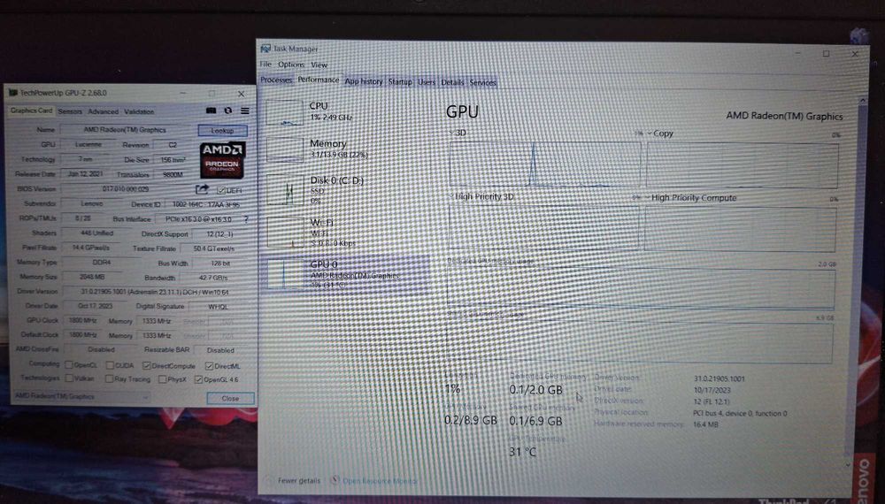 14' Lenovo Ryzen 5 5500U/16GB DDR4/512GB SSD/AMD Radeon/Бат. 5ч.