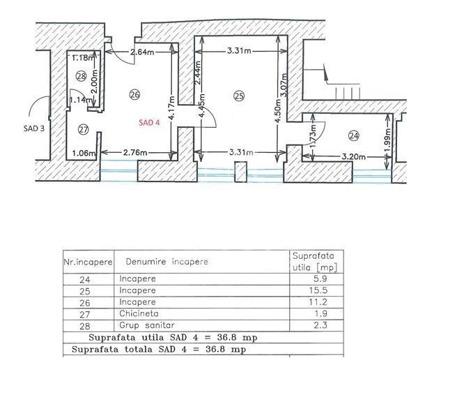 Spatiu birouri, SAD, 37 mp, Zona Ultracentrala Piata Unirii
