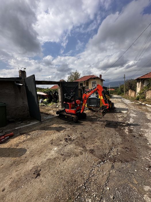 Услуги с мини челен товарач микро багер и мини багер бобкат М СТРОЙ 92