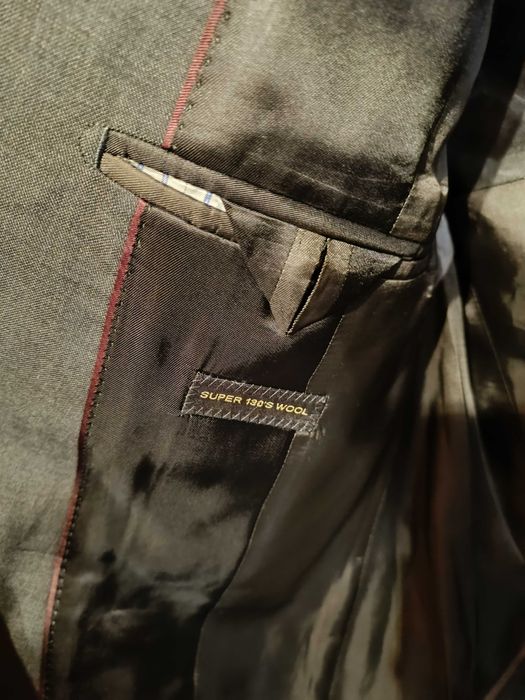 Sacou blazer 42 XL slim Massimo Dutti NOU lana Finest Italian gri