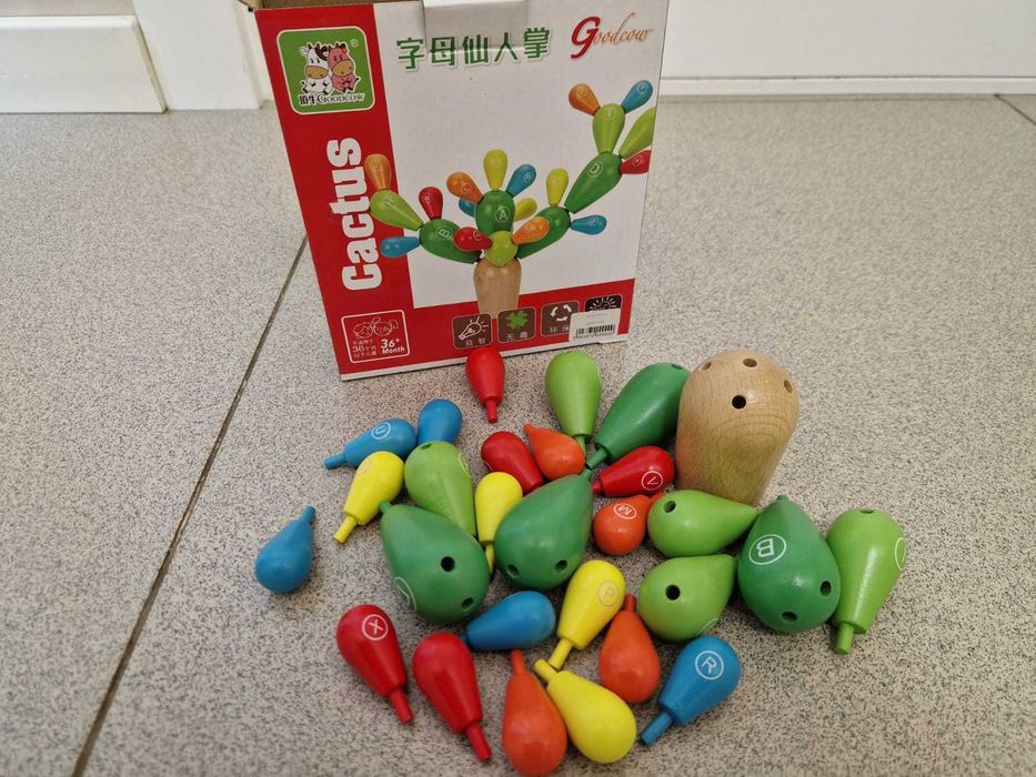 Деревянная игрушка «Кактусы для стопки»