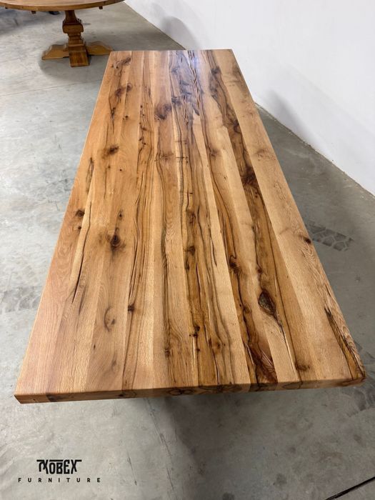 Masa Dining moderna din lemn masiv de stejar