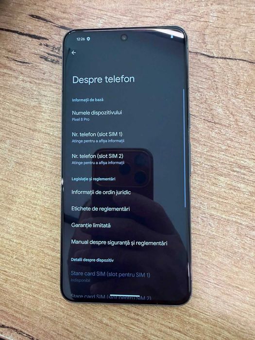 Google Pixel 8 Pro 128GB Obsidian Black – stare foarte bună – garanție 24 luni
