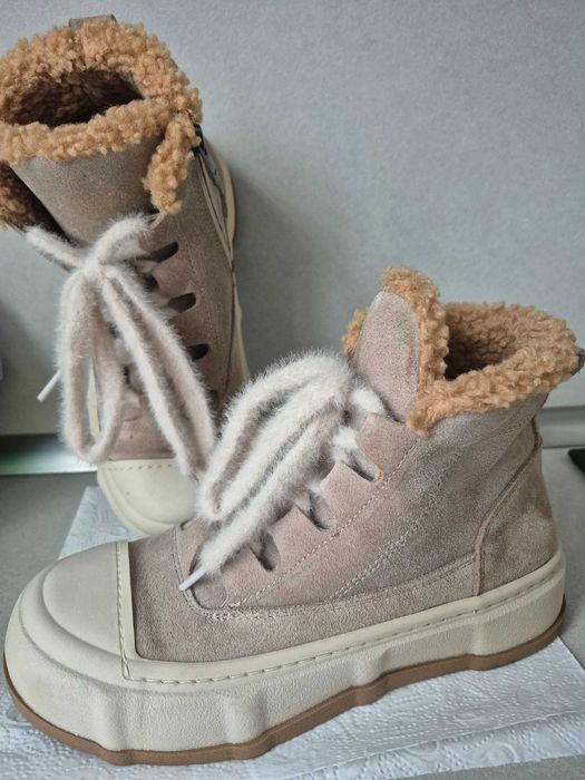 Дамски зимни кецове ,естествен велур N 38