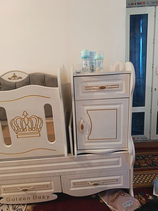 Люлька (3 в одном) кровать и комод продается СРОЧНО