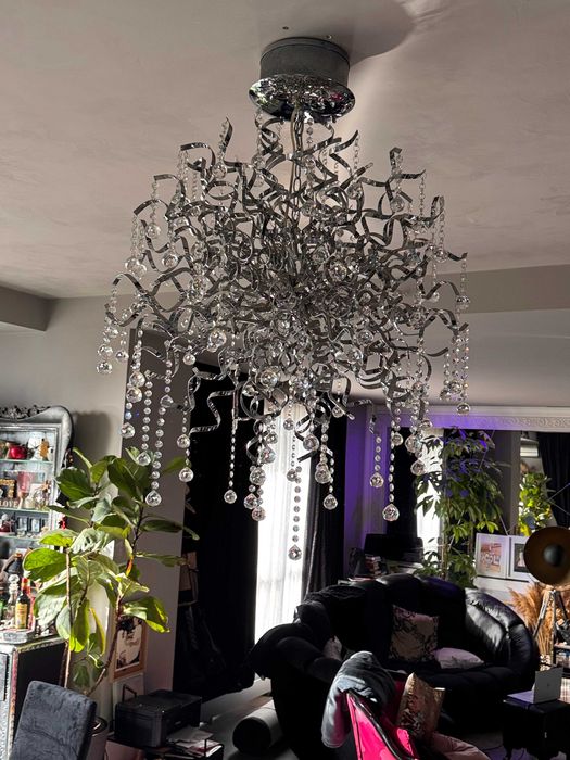 Candelabru cristale naturale 80CM - MOBEXPERT
