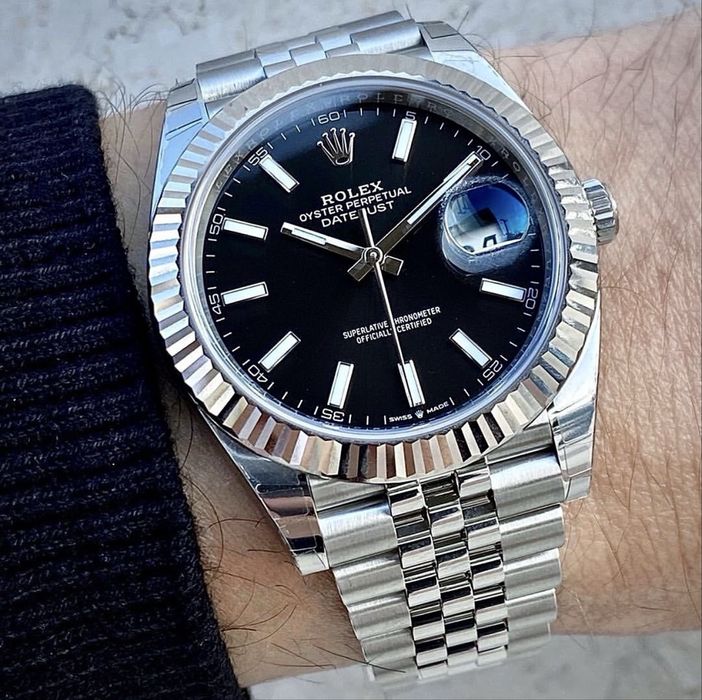 rolex datejust black dial 41,mm