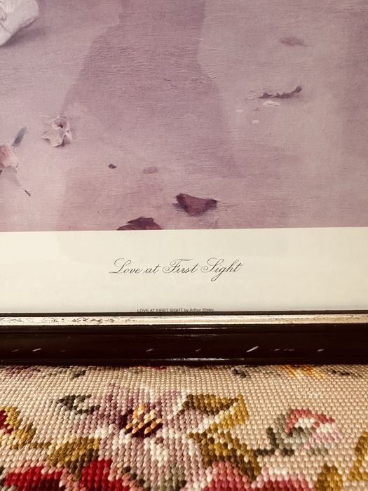 Голяма винтидж картина „Love at First Sight“ – Arthur Elsley