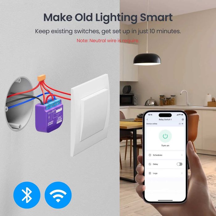 SwitchBot Relay Switch 1 – Смарт реле за автоматизация на дома